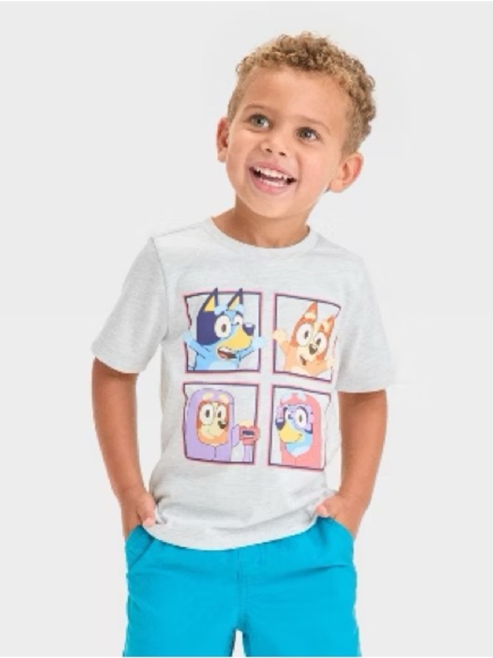 Disney Jr. Bluey & Bingo Grannies Graphic Tee with Cartoon Panels